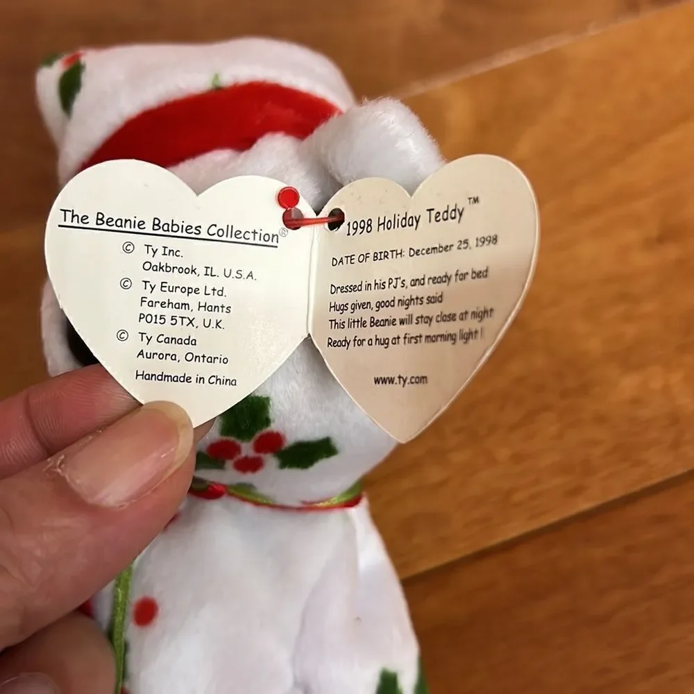 Ty Beanie Baby vintage 1998 Holiday Teddy‎
